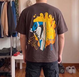 T-shirt Wasabi Cactus Jack marrone grafica tg L