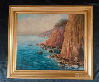 Quadro dipinto olio su tela Pio Centro 