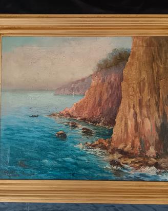 Quadro dipinto olio su tela Pio Centro 