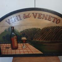 INSEGNA " VINI DEL VENETO" Iin legno dipinto a man