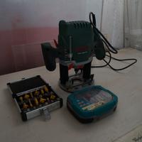 Fresatrice Bosch POF 1200 AE + Set Frese Assortite