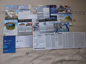 Codici da riscattare, volantini e manuali Ps4/Ps5