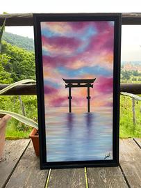 Quadro ‘Torii’ Giapponese olio su tela