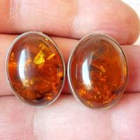 Orecchini Vintage Argento è Ambra
