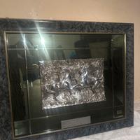 Quadro con rilievo argentato “Corsa al Trotto”