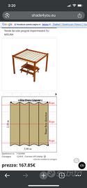Tenda per gazebo o pergola