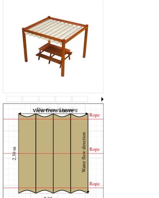 Tenda per gazebo o pergola
