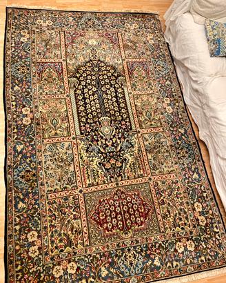 Splendido e raro tappeto persiano Kirman laver