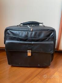 Piquadro trolley pilota porta pc 15,6 pelle nera