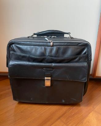 Piquadro trolley pilota porta pc 15,6 pelle nera