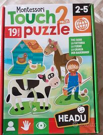 gioco Montessori Tuoch Puzzle la fattoria 