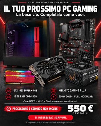 PC gaming MSI X570, GTX 1660 Super e 16 GB RAM