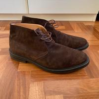 Scarpe uomo polacchini camoscio marrone Saxone 46