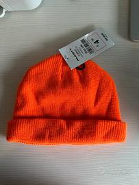 Beanie Alcott arancione fluo con risvolto – Nuovo 