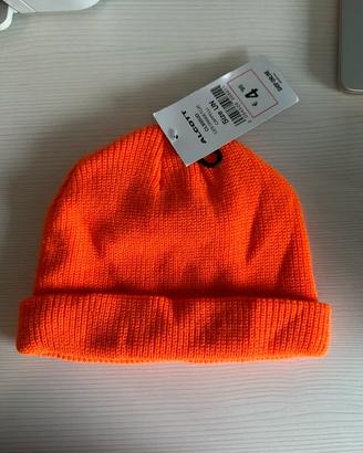 Beanie Alcott arancione fluo con risvolto – Nuovo 
