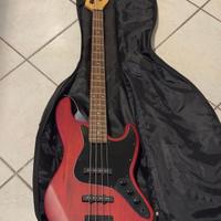 Basso elettrico Tenson con custodia e cavo