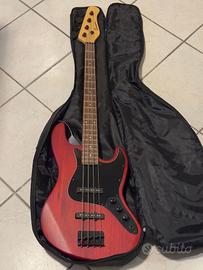 Basso elettrico Tenson con custodia e cavo
