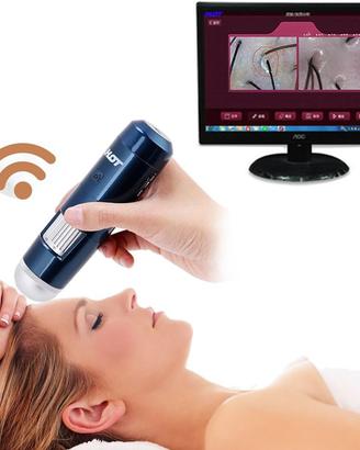 Microcamera con tablet, per esame del capello