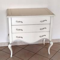 COMONCINO 3 CASSETTI LACCATO MADREPERLA GLITTER