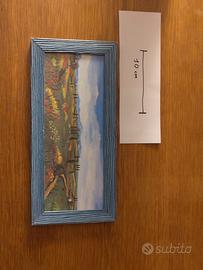 Quadretto dipinto a mano – Paesaggio campestre