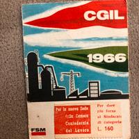 📌 Tessera Storica CGIL– 1966
