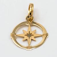Ciondolo Rosa dei venti in oro giallo 18 kt E.215