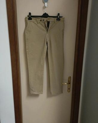 pantalone chino beige, 98% cotone.