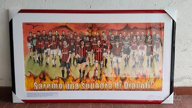 AC Milan quadro storico fatto a mano