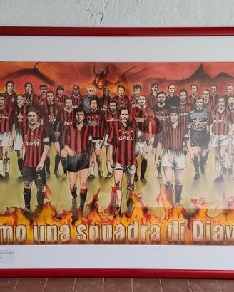 AC Milan quadro storico fatto a mano