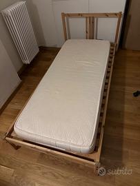 Letto singolo struttura + materasso