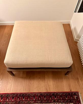 Pouf IVANO REDAELLI 115x115 cm – base wengé