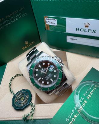 Rolex Submariner ref: 116610LV “HULK” 2020