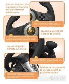 Volante per  PS4, PS3, Xbox e Nintendo Switch