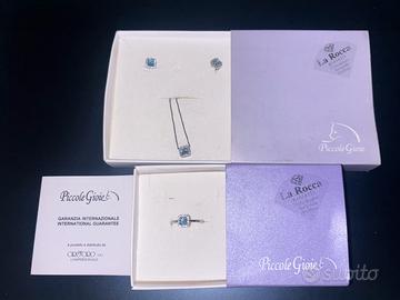 Argento 925 collana+orecchini+anello|con garanzia