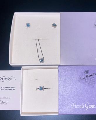 Argento 925 collana+orecchini+anello|con garanzia
