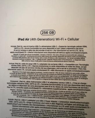iPad  Air 4 generazione