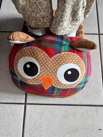 Cuscino piedi gufo nuovo