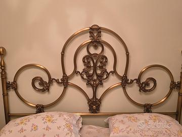 letto matrimoniale ottone 