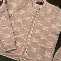 Gucci Cardigan Rosa GG Jacquard Bouclé in Lana