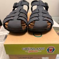 Grunland junior sabdali in pelle blu n 36