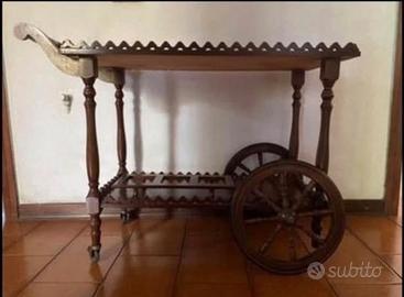 Carrello liquori in legno anni 70