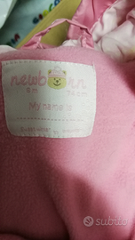 Tutone bimba colore rosa. Mai usato