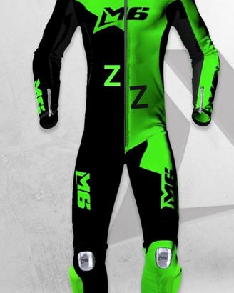 Tuta kawasaki verde/nera