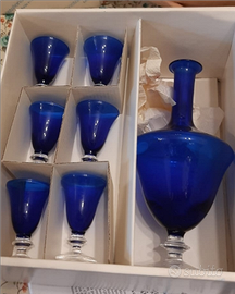6 bicchierini da rosolio con caraffa
