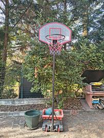 CANESTRO ESTERNO REGOLABILE BASKET CON BASE PALLA