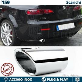 TERMINALE di Scarico ALFA ROMEO 159 Tondo CROMATO