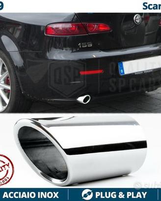 TERMINALE di Scarico ALFA ROMEO 159 Tondo CROMATO