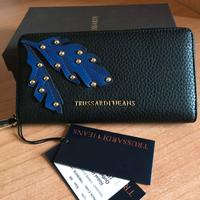 Portafogli Trussardi Jeans nuovo in ecopelle nera