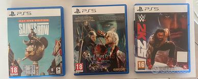 Wwe 2k25, Devil May Cry 5, Saints Row per PS5