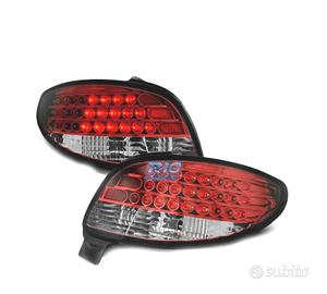 FANALI PER PEUGEOT 206 98-LED ROSSO CRISTALLO